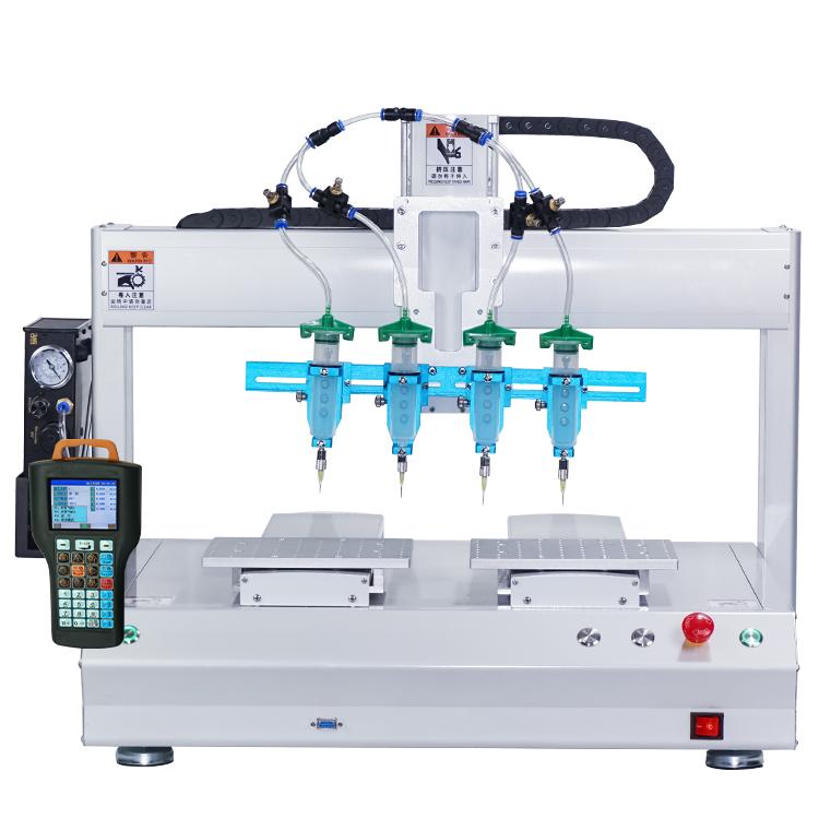 固科/Glueforce​ 双工位四头针筒式精密点胶机TZ-DJ5331D-快连
